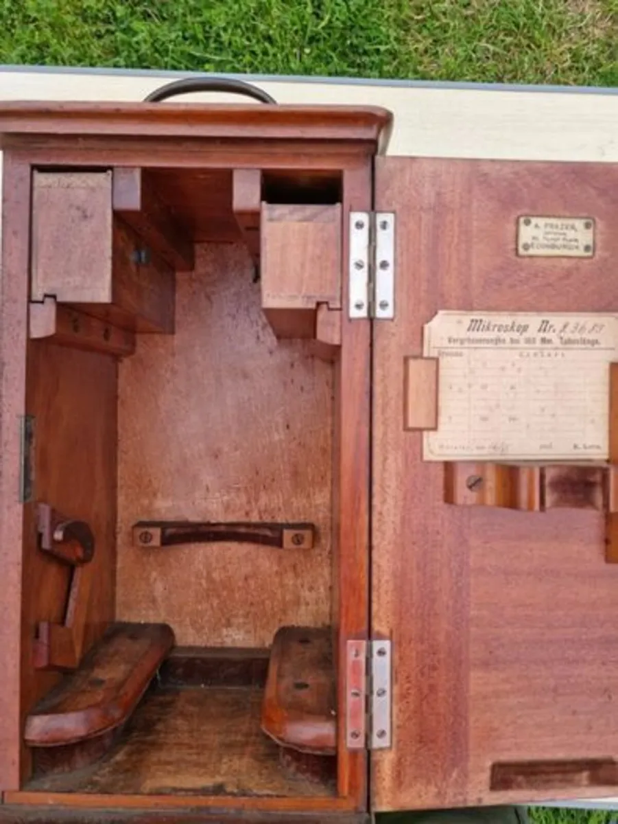 Wooden original microscope box Ernst Leitz 1892 - Image 2
