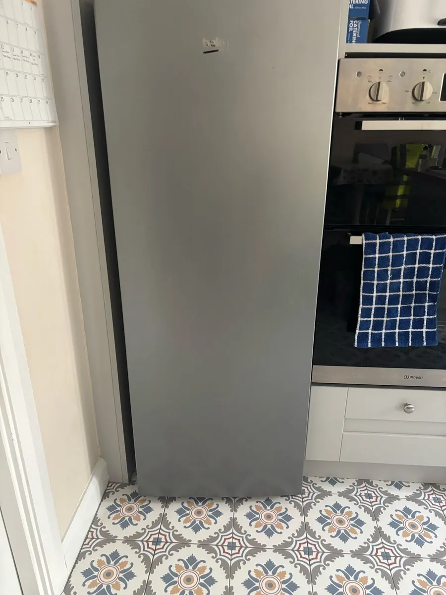 Beko Tall Fridge Matte Silver - Image 1