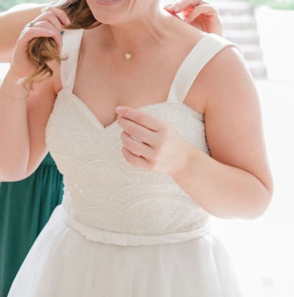 White Rose ballroom Wedding Dress - Image 4
