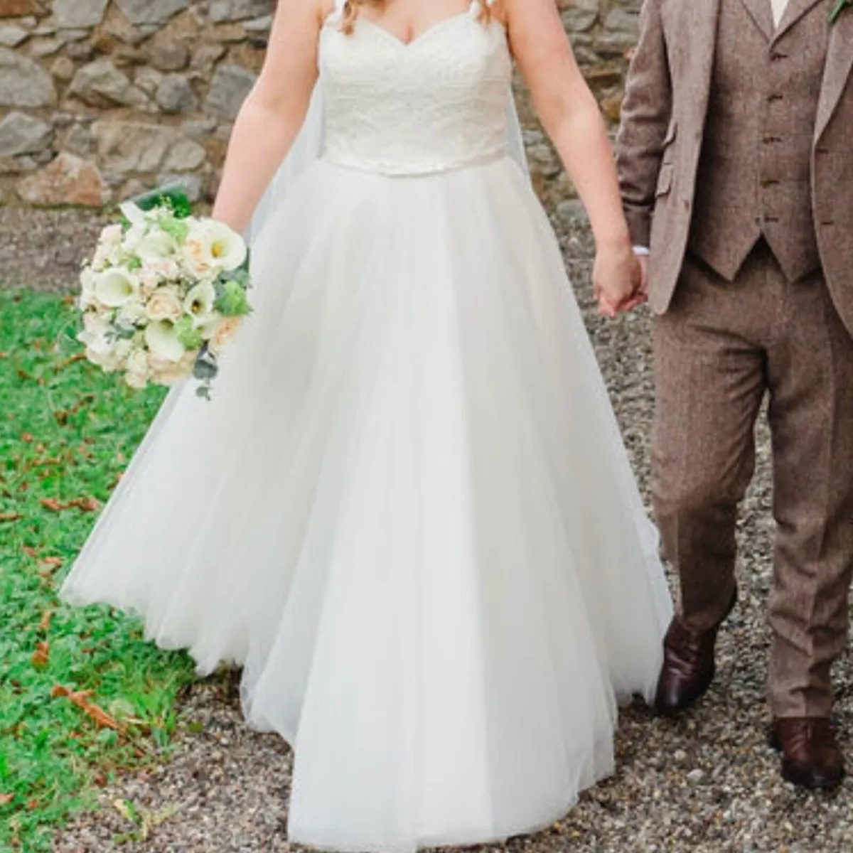 White Rose ballroom Wedding Dress - Image 2