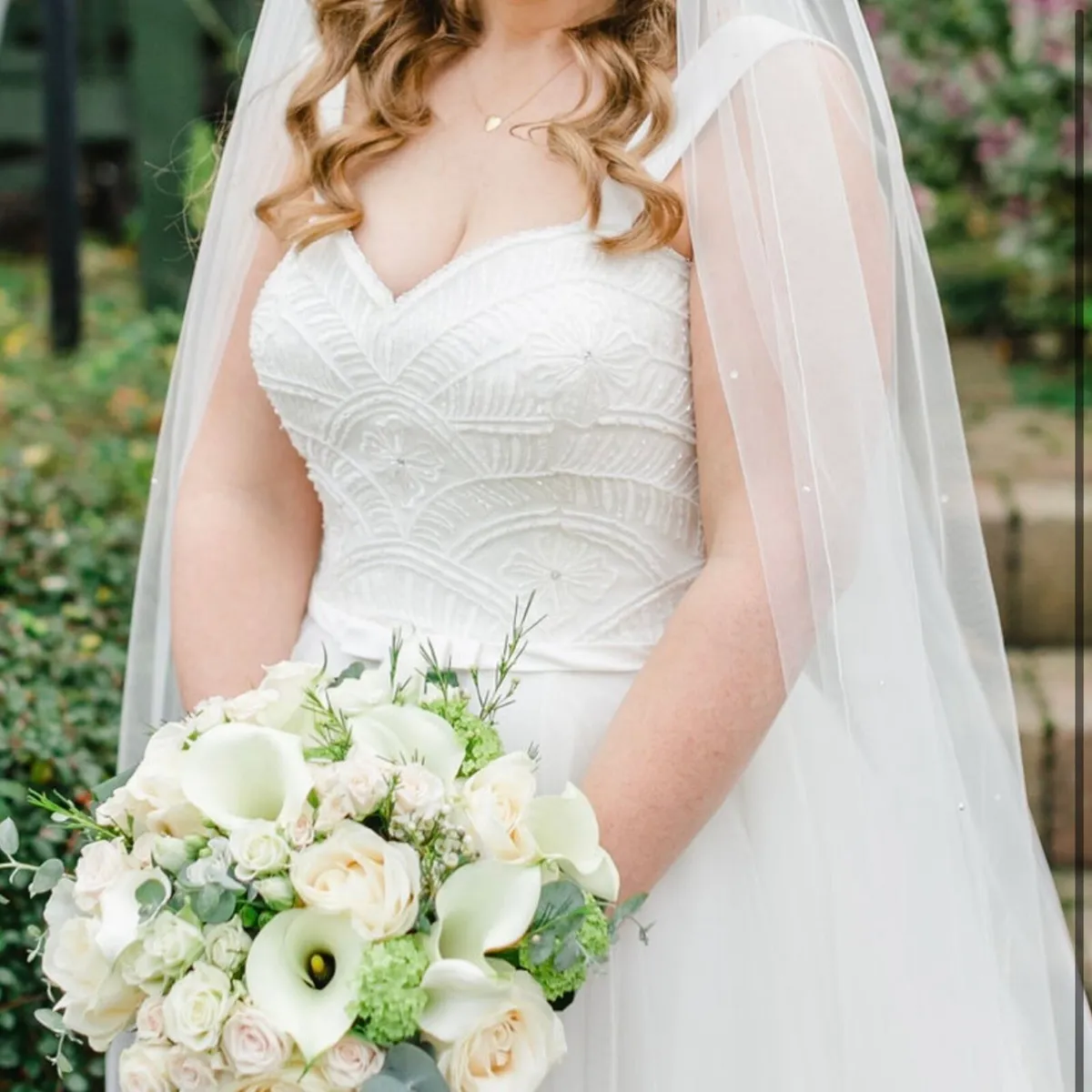 White Rose ballroom Wedding Dress - Image 1
