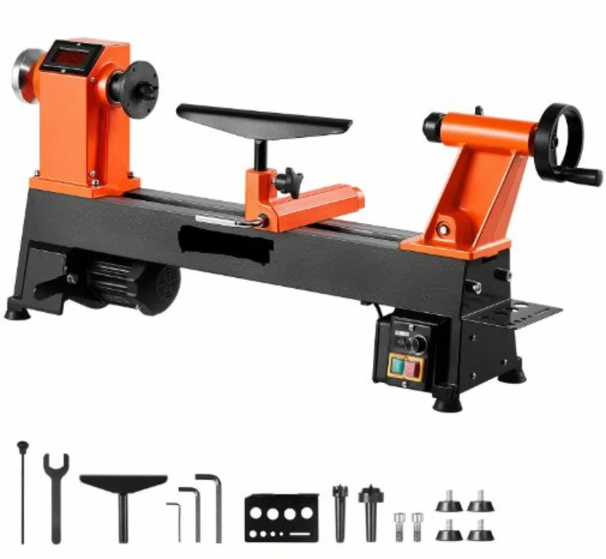 Woodworking Lathe 1 HP 12 in x18 in Benchtop Wood - Image 1