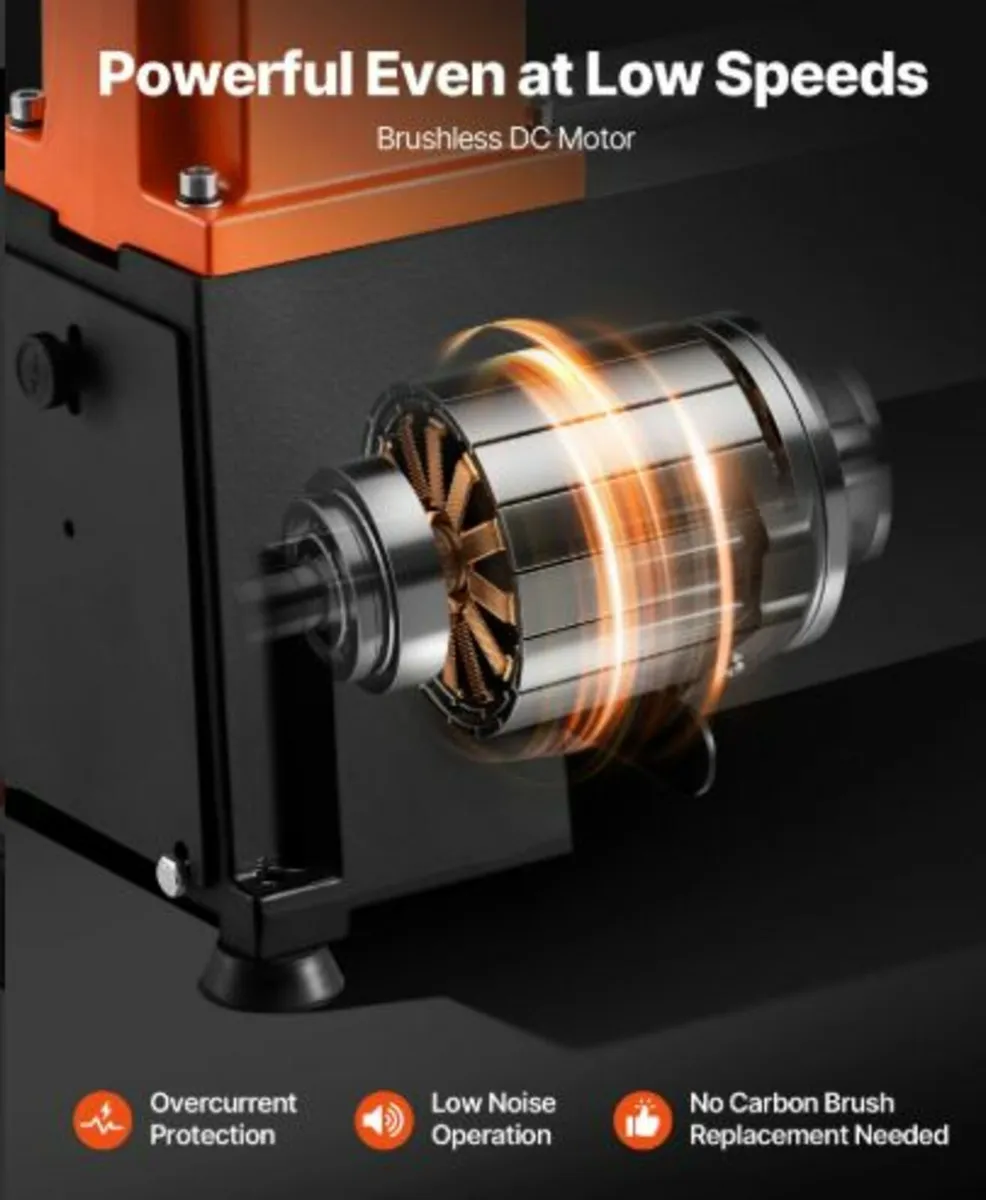 Woodworking Lathe 1 HP 12 in x18 in Benchtop Wood - Image 4