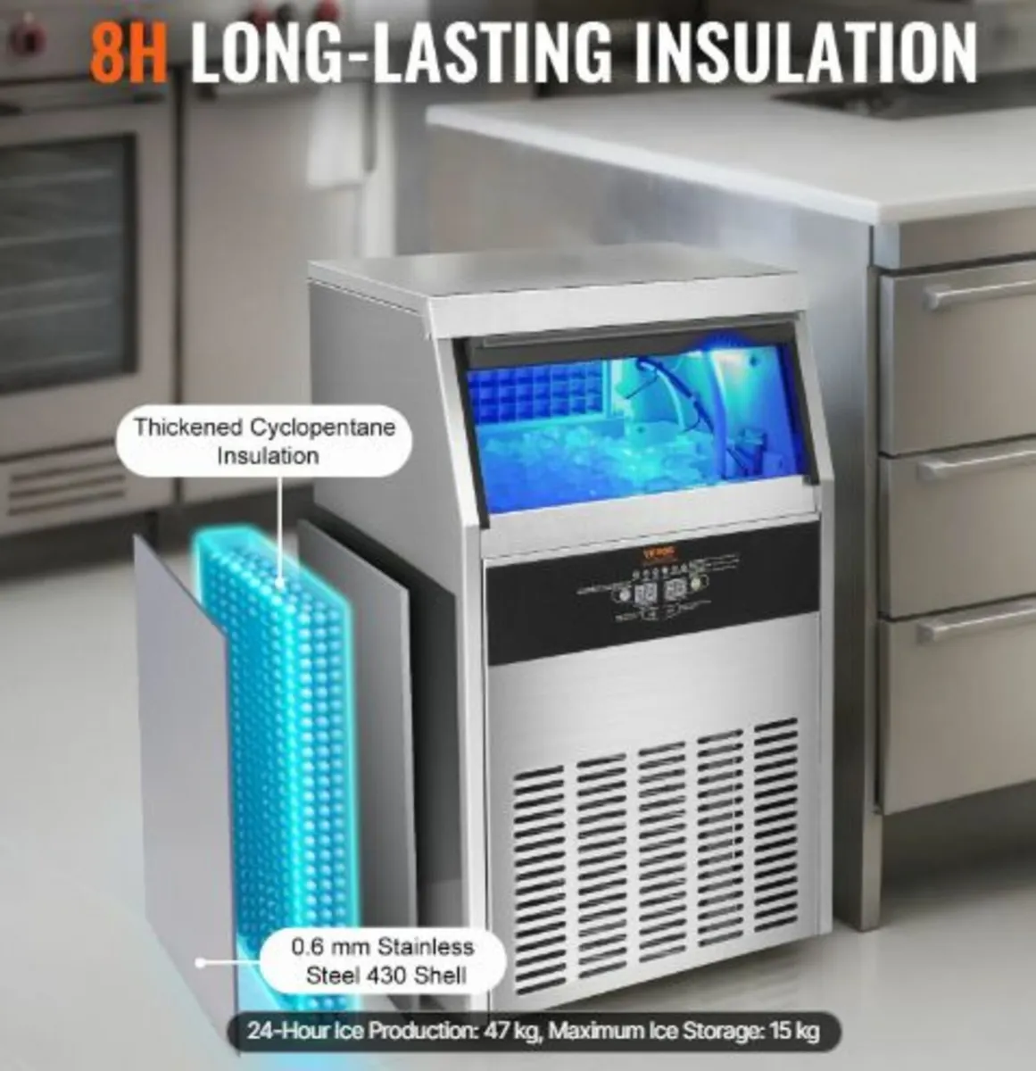 Commercial Ice Maker Freestanding Cabinet Machine - Image 3