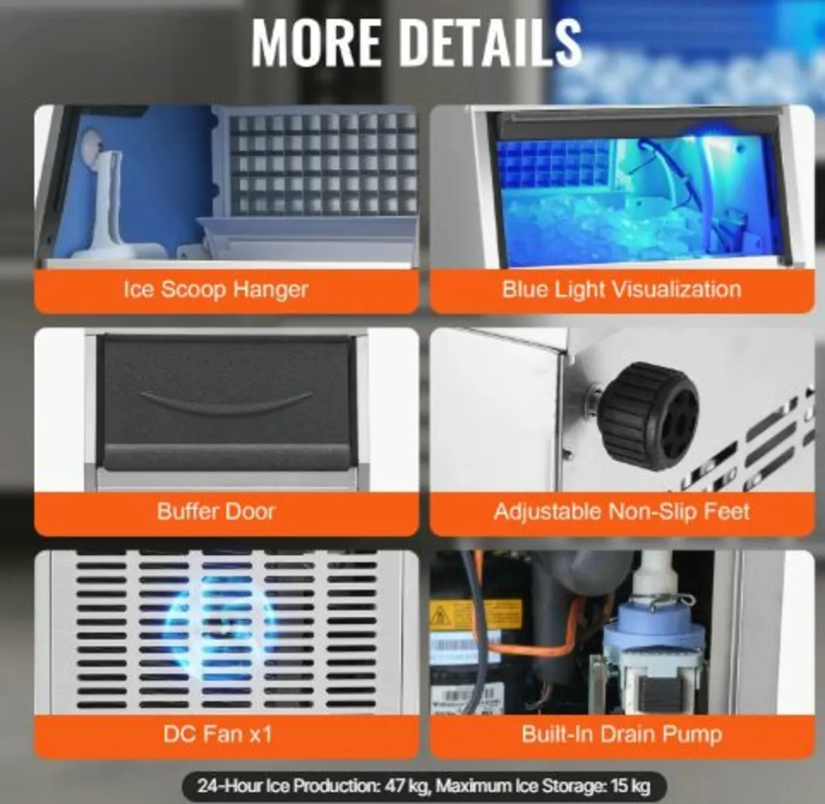 Commercial Ice Maker Freestanding Cabinet Machine - Image 4