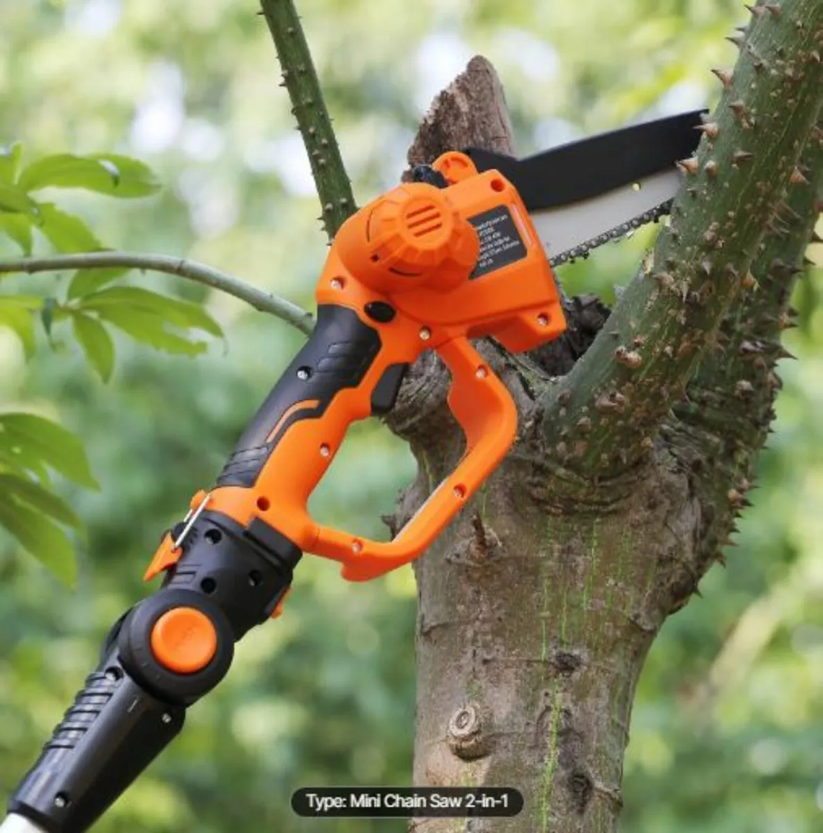 2-in-1 Cordless Pole Saw & Mini Chainsaw, 20V 2Ah - Image 2