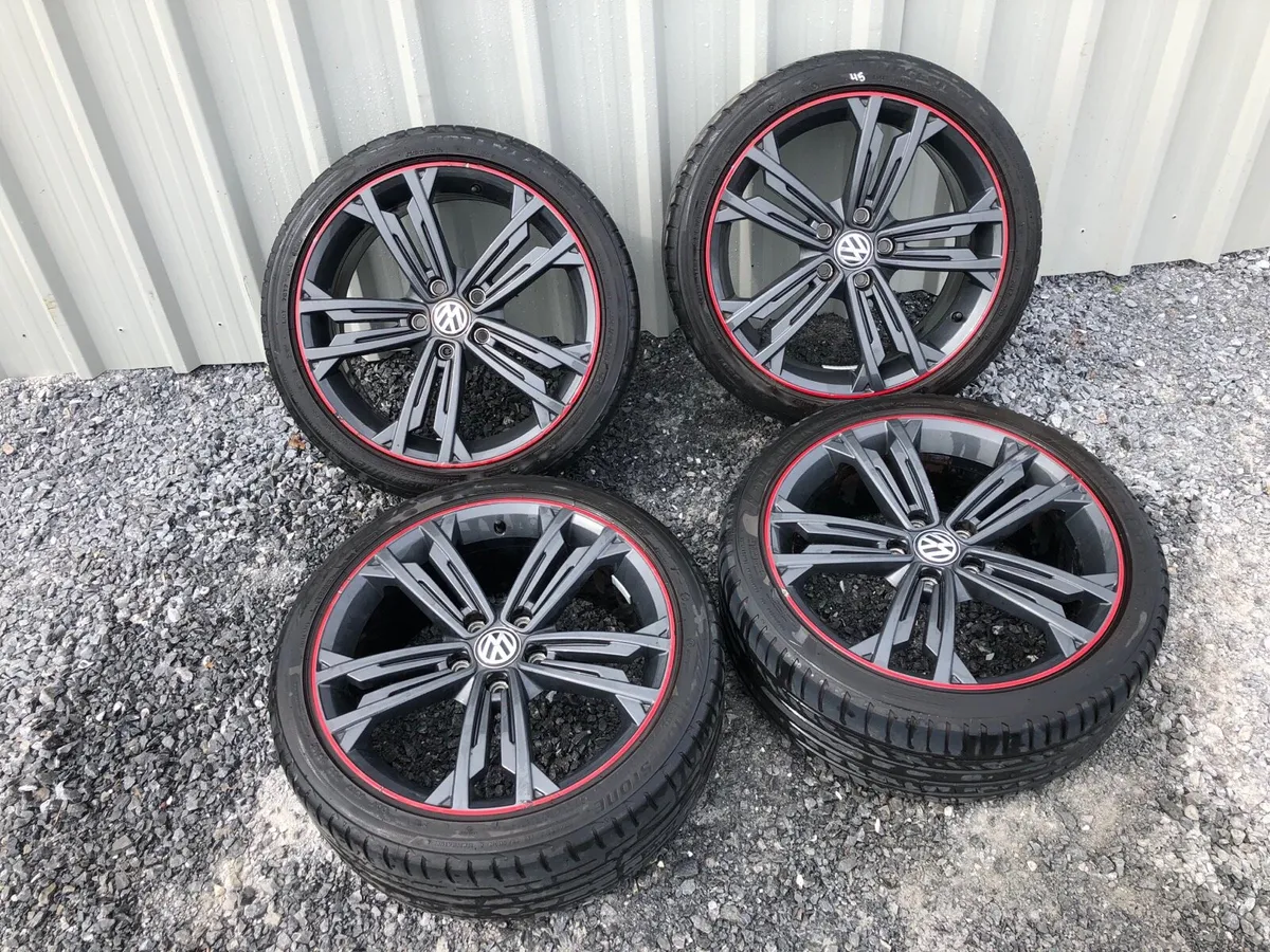 18” genuine MK7 VW Golf GTI alloys - Image 1