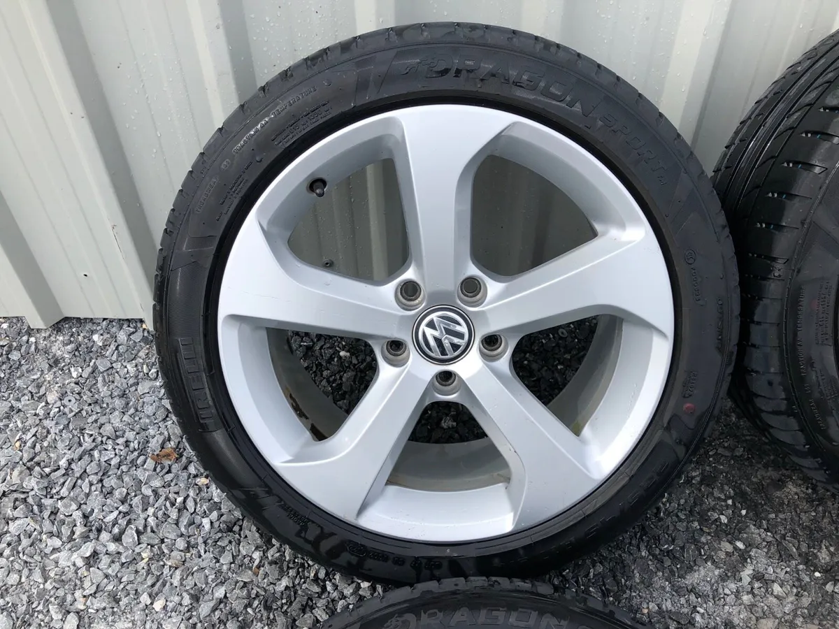 17” genuine MK7 VW Golf GTI alloys - Image 2