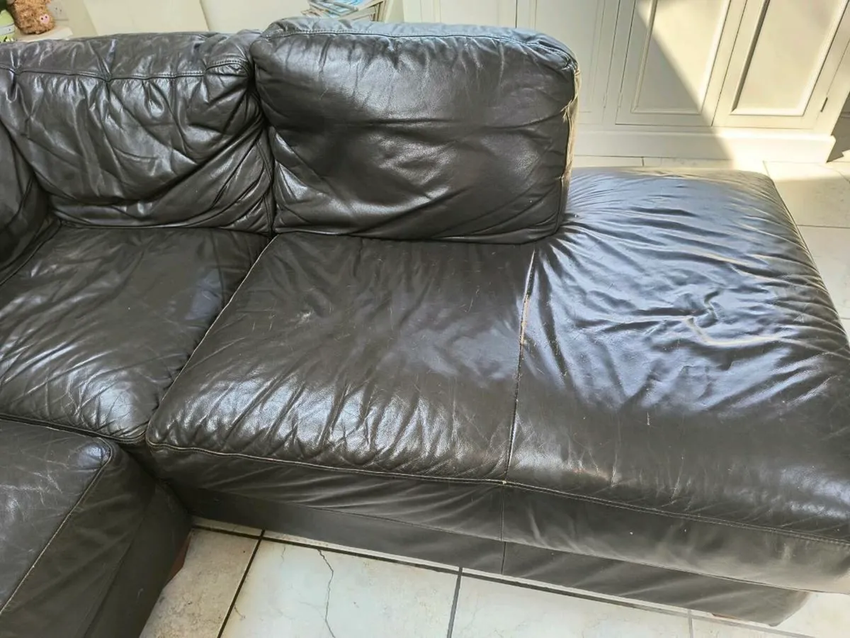 Leather L Couch - Image 2