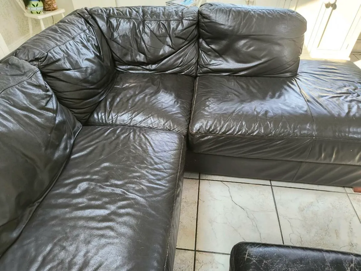 Leather L Couch - Image 3