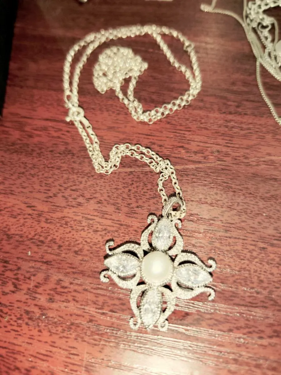 MATCHING PEARLS, 925 Silver 24"Belcher Necklace ! - Image 2