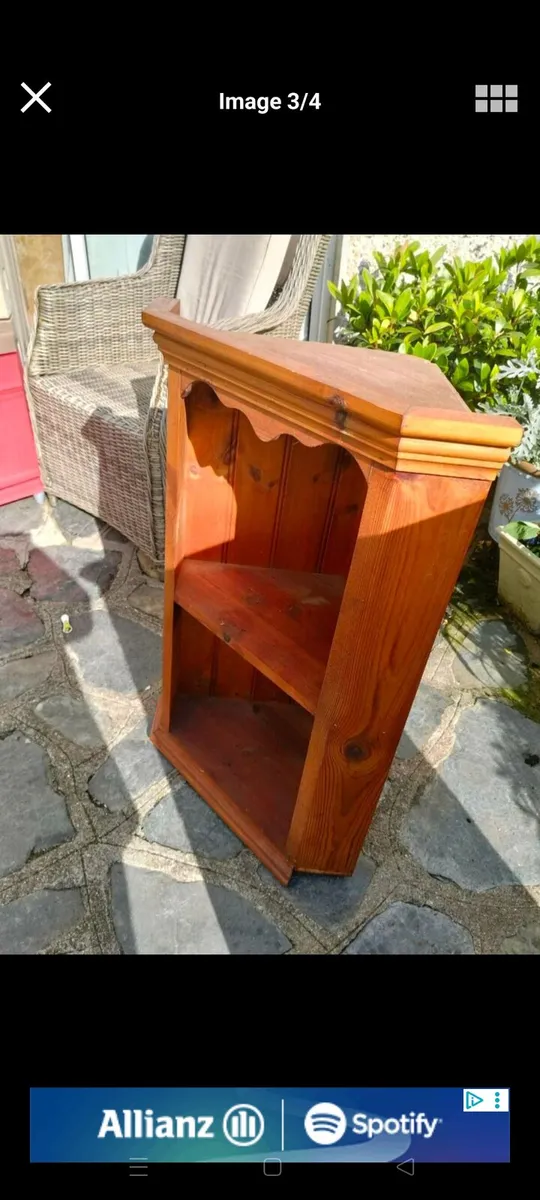 Corner wall unit, solid wood. 
32" high
23" wide
1 - Image 3