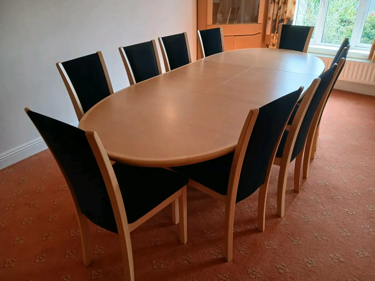 DINING room Table and chairs,  + cabinet, Skovby - Image 1