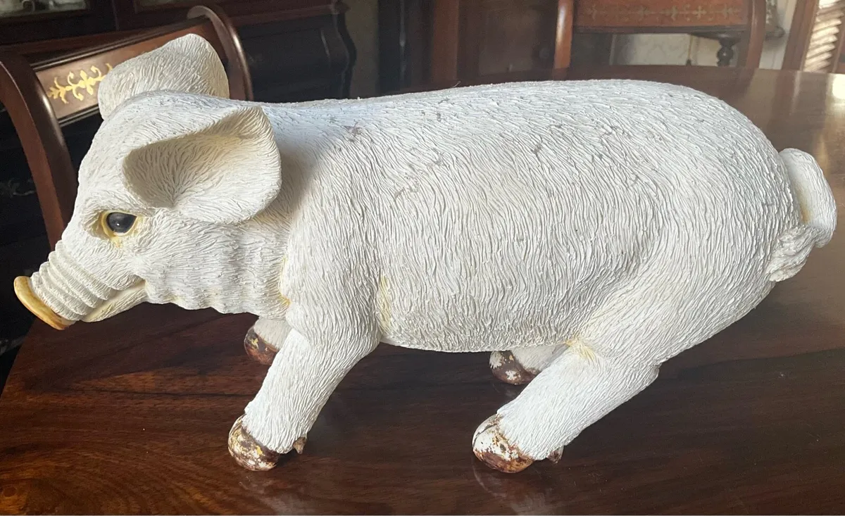 Vintage Large Ceramic Pig - Image 3