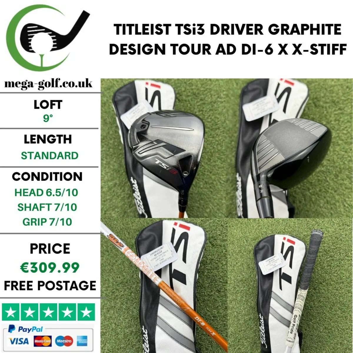 TITLEIST TSi3 DRIVER / 9° / X-STIFF - Image 1