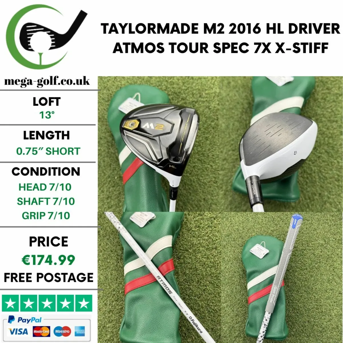 TAYLORMADE M2 2016 HL DRIVER / 13° / X-STIFF - Image 1