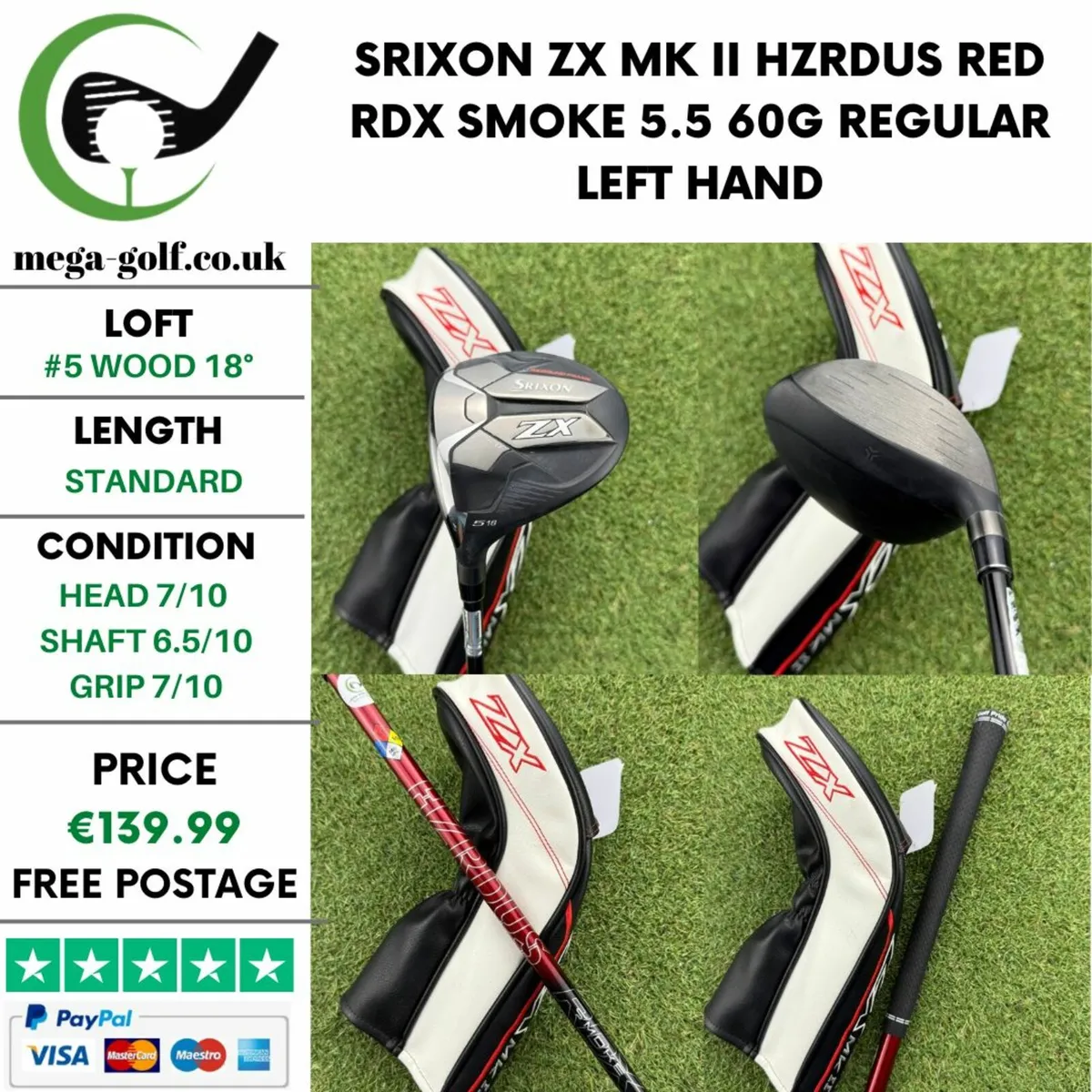 SRIXON ZX MK II #5 WOOD 18° / REGULAR / LEFT HAND - Image 1