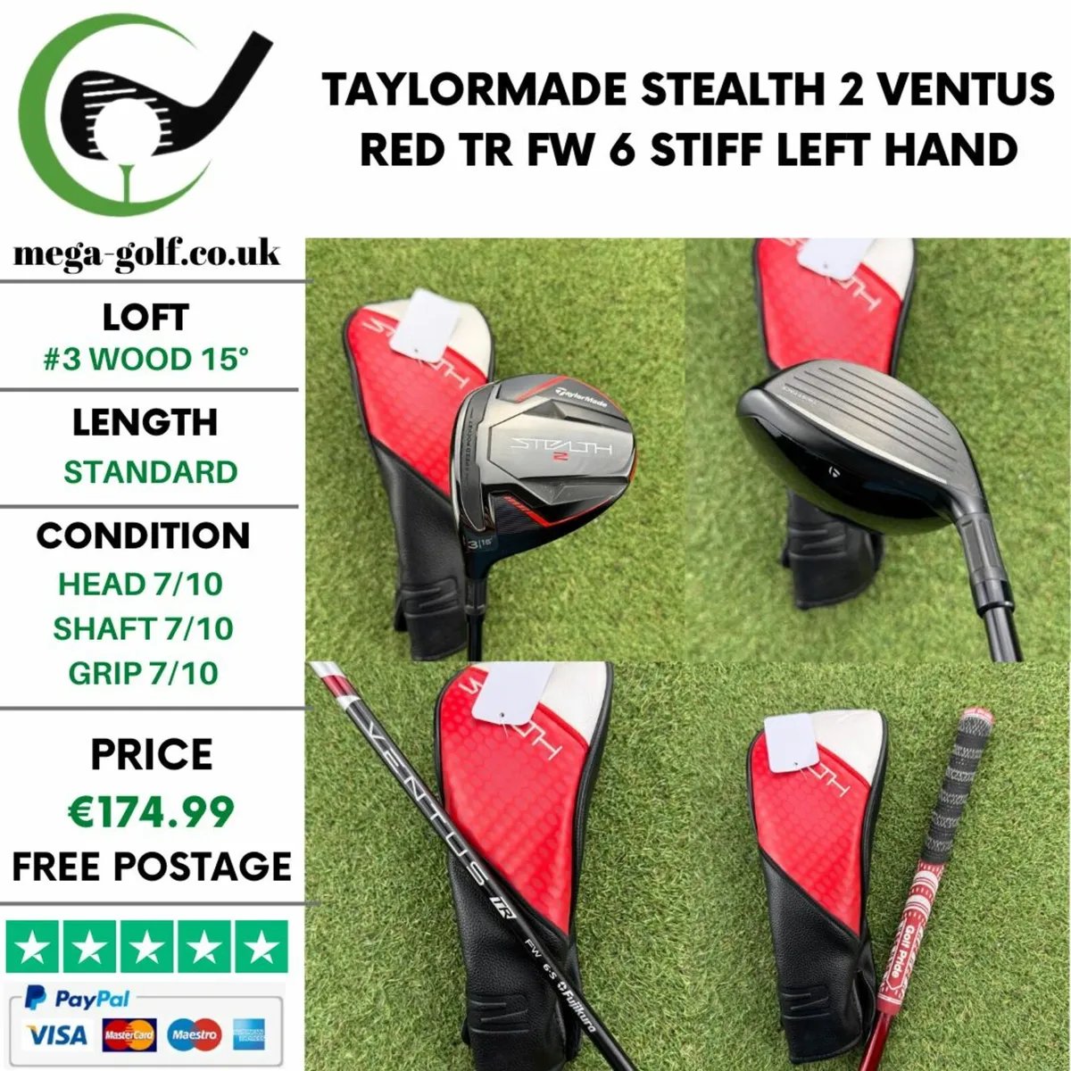 TAYLORMADE STEALTH 2 #3 WOOD 15° / STIFF - Image 1