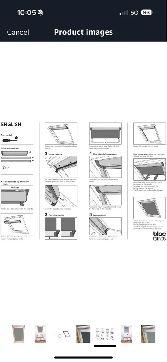 Velux Blind, blackout, Pewter, M06 - Image 3