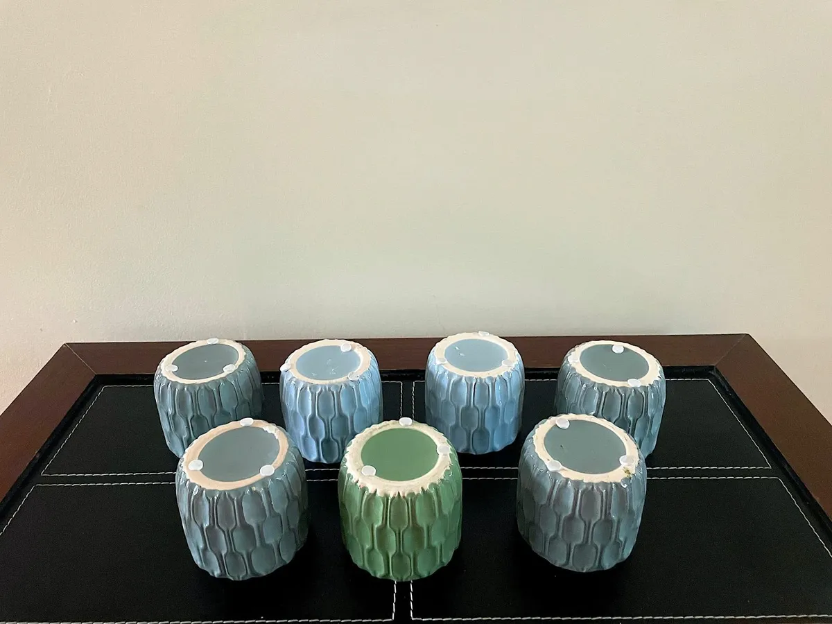 Green shade ceramic flower pots (2 lots) - Image 2