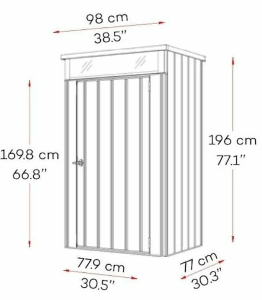 3x2 Palladium High Store Steel Locker Shed . Free - Image 2