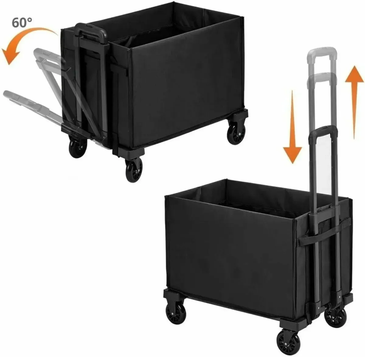 Hand truck with bag for heavy-duty shopping use - Image 4