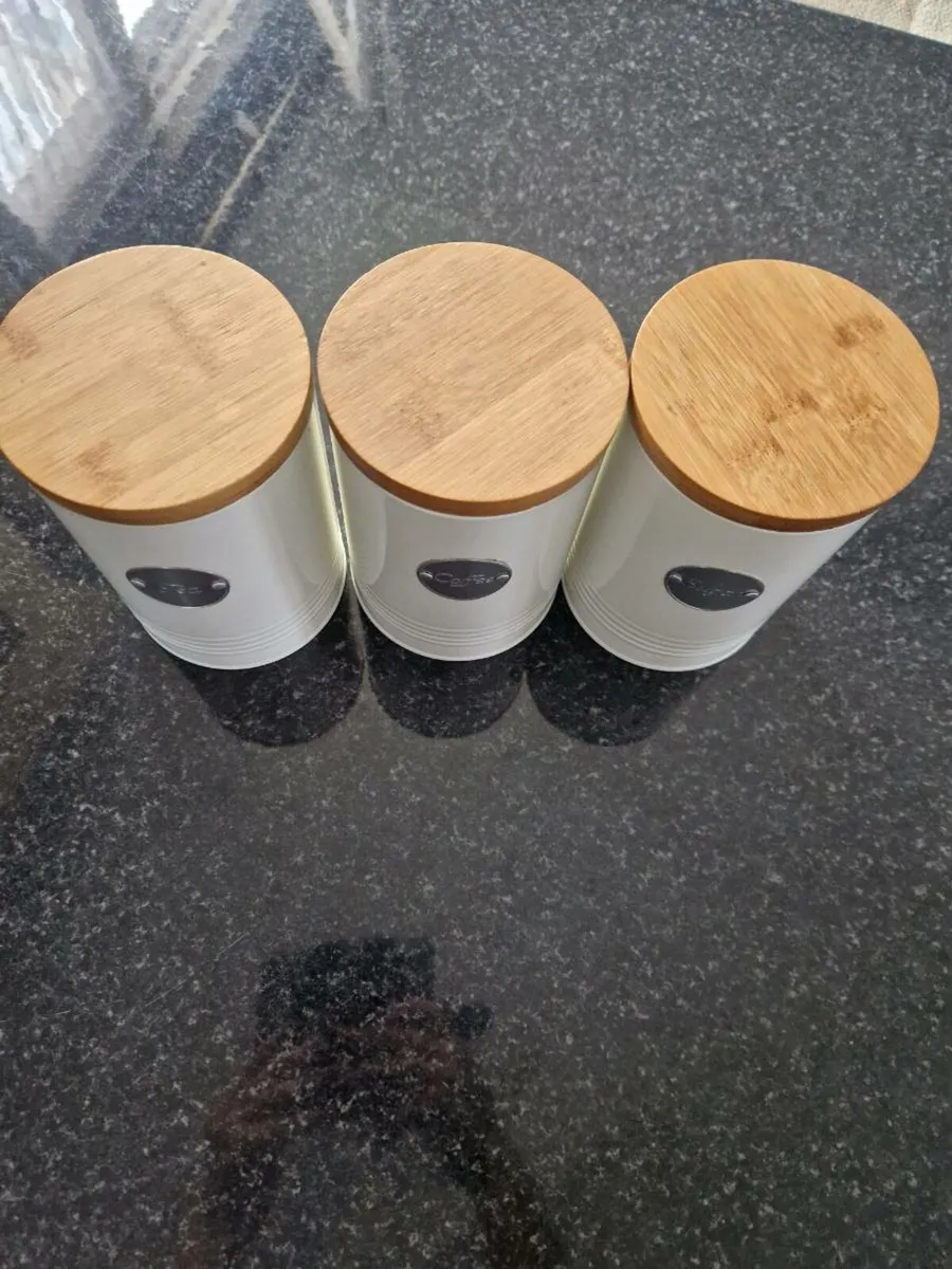 Tea coffee sugar cannisters - Image 2
