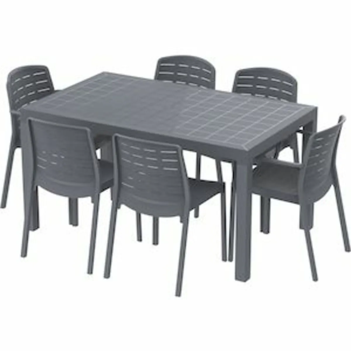 Cedargrain 6 Seater Table & 4 Chairs & 2 Armchairs - Image 2