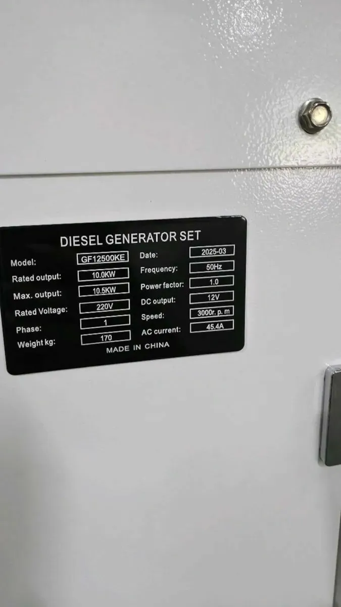 10kW Super Silent Diesel Generator brand new - Image 2