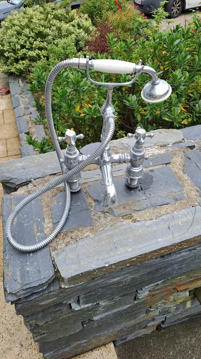 Heritage Bath Shower Mixer Set & Vintage Cabinet - Image 2