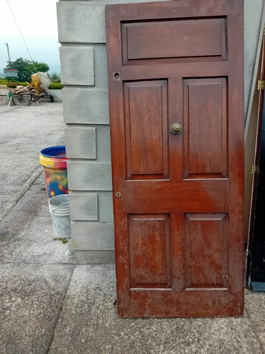 Solid teak external door