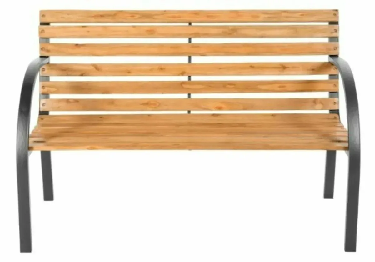 Bench Chair For Garden Weather-Resistant Wood - Image 3