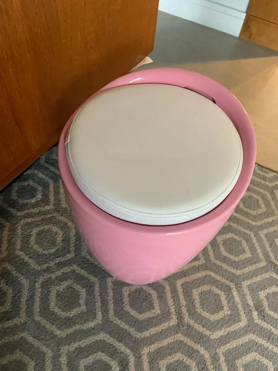Pink Storage Stool - Image 2