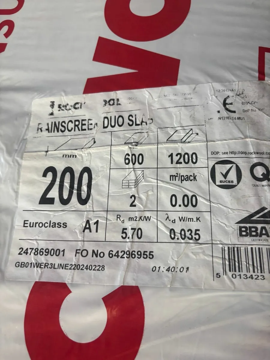 Rockwool insulation 200mmx600mmx1200mm - Image 3