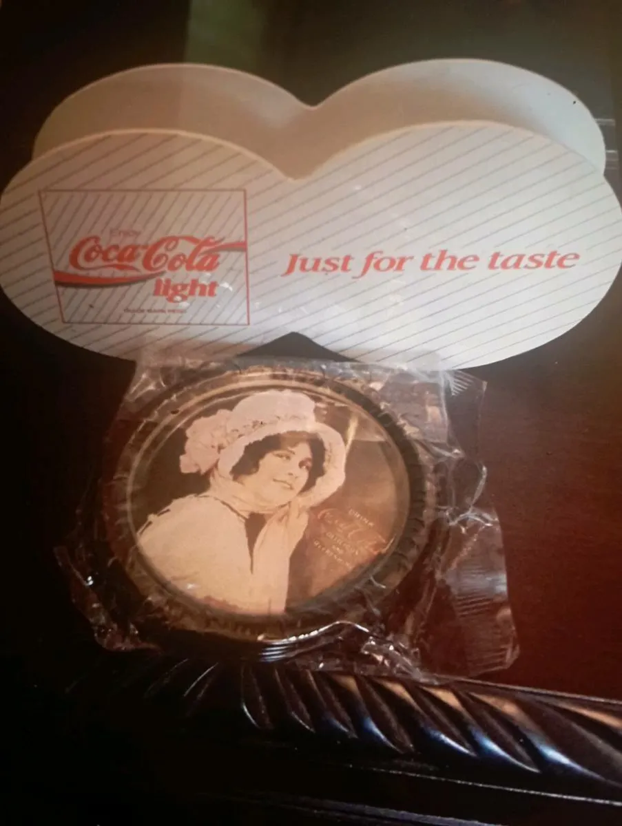 VINTAGE COCA COLA MEMORABILIA SET OF STEEL COASTER - Image 2