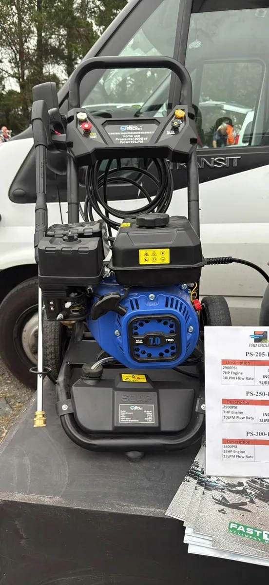 PETROL PRESSURE WASHER 7HP 2900PSI 10LPM - Image 1