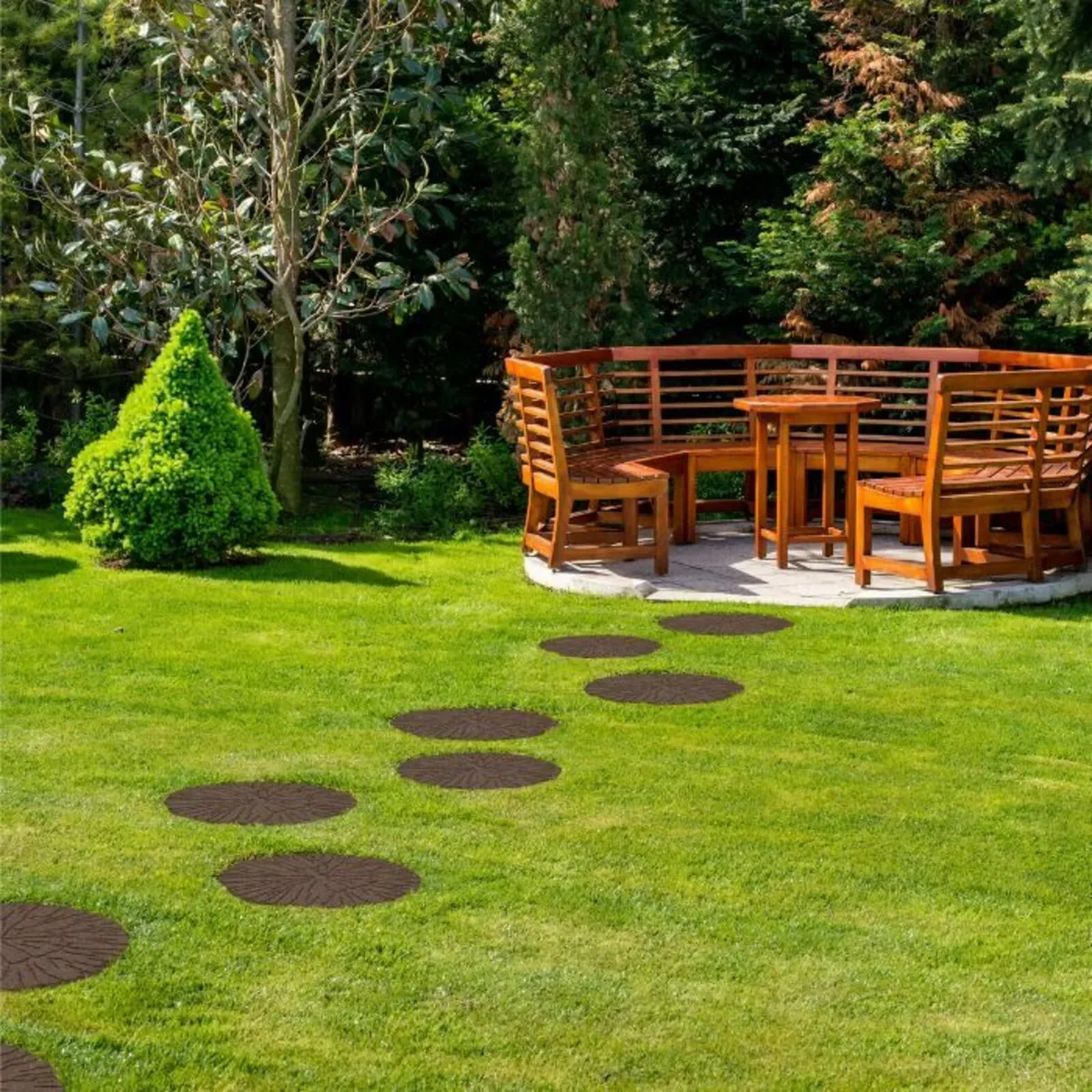 Cracked Log Stepping Stone - Recycled Tyres - Image 3