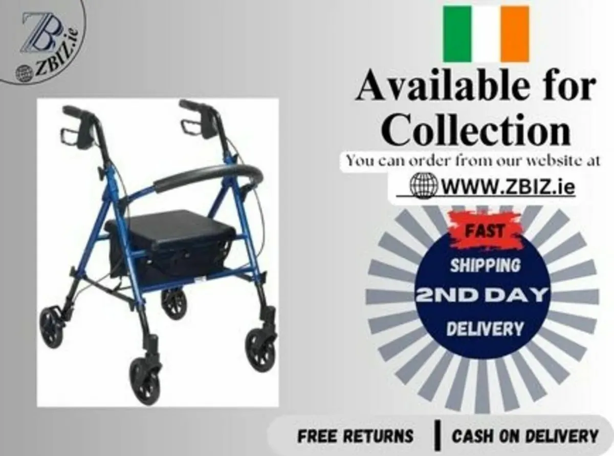 Rollator lightweight with foldable basket tray - Image 1