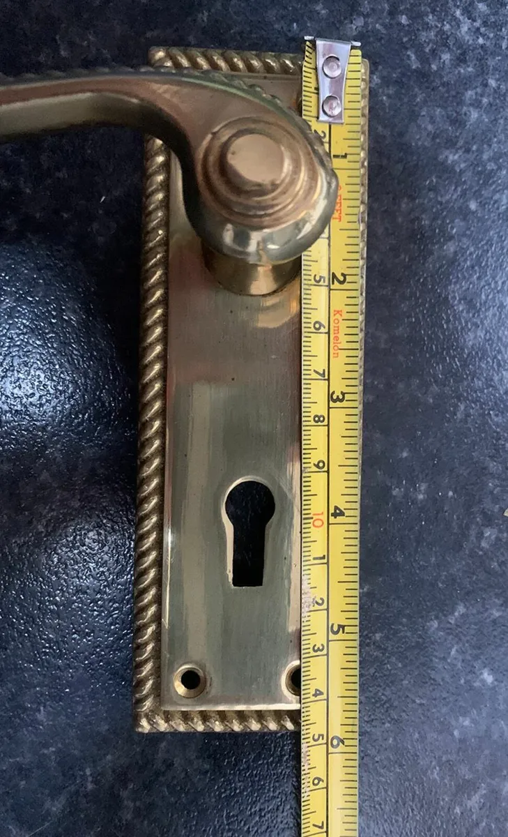 Polished Brass Georgian Door Handles x8 pairs - Image 4