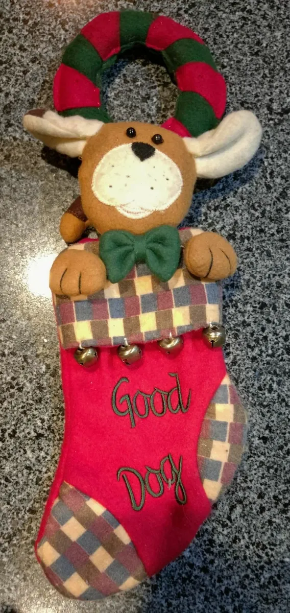CHRISTMAS STOCKING "GOOD DOG" (USED). - Image 1