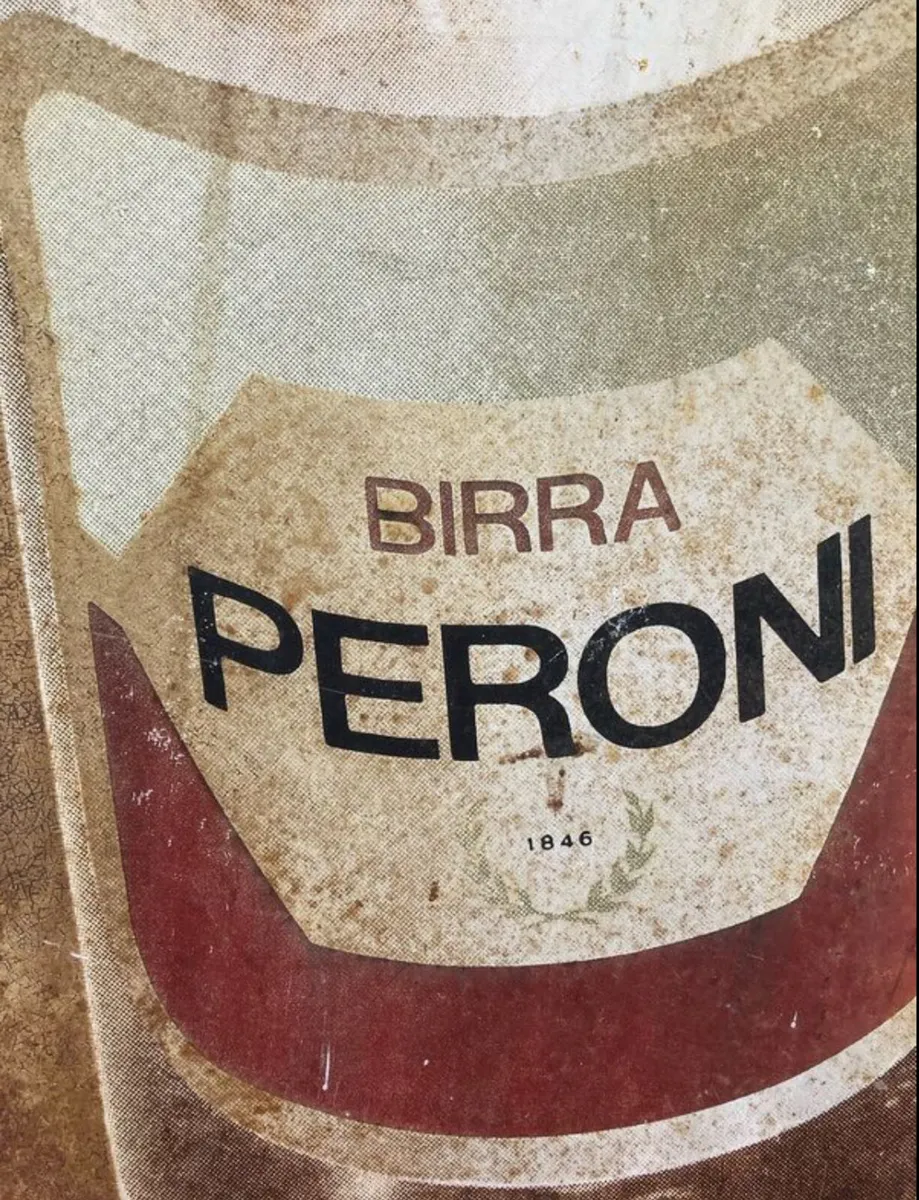 Peroni Beer Metal Sign Italian 50’s -60’s - Image 4