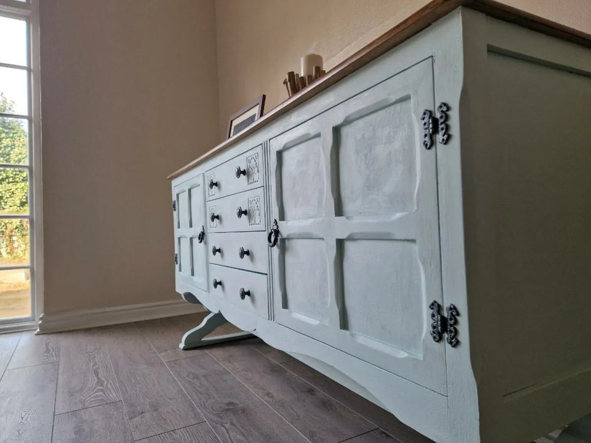 TV stand cupboard bookshelf refurbished - Image 2