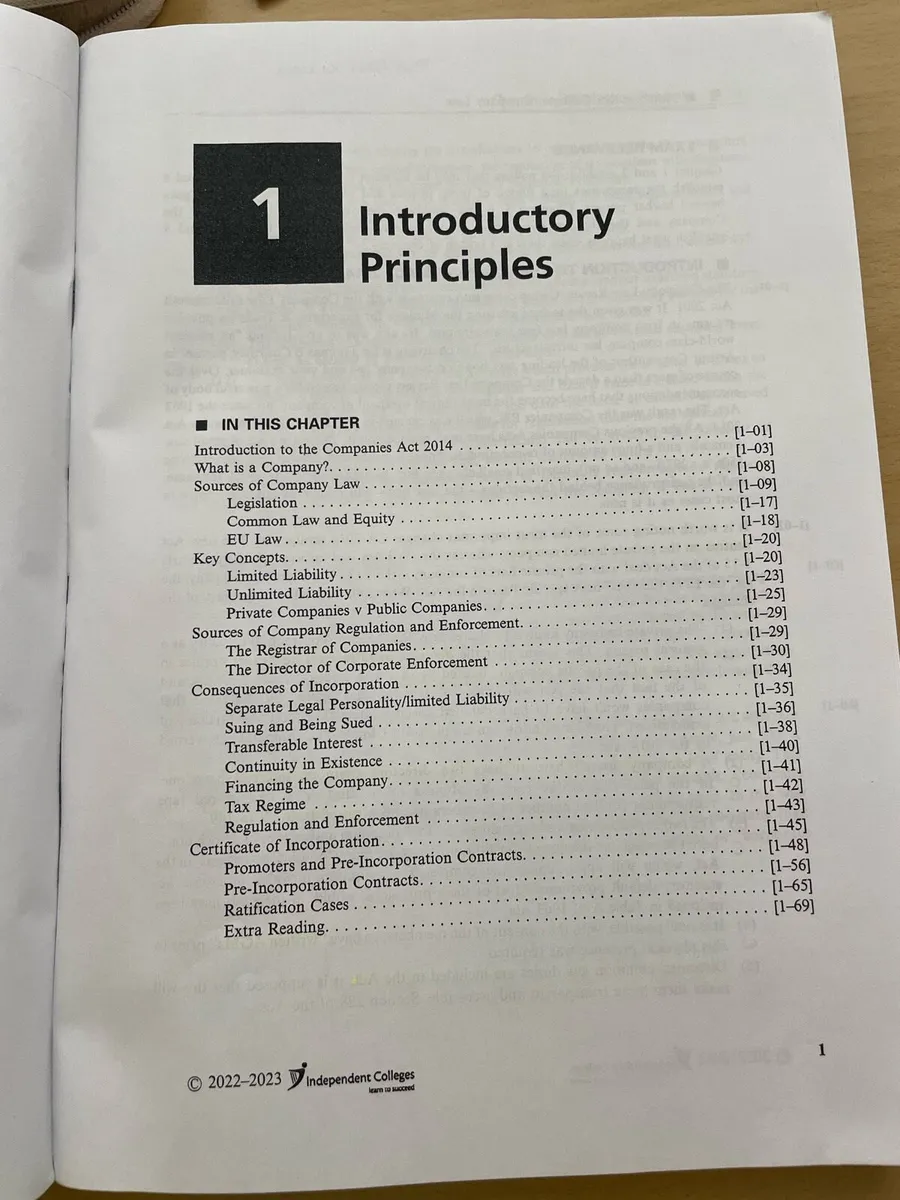 Company Law FE-1 Manual - Image 2