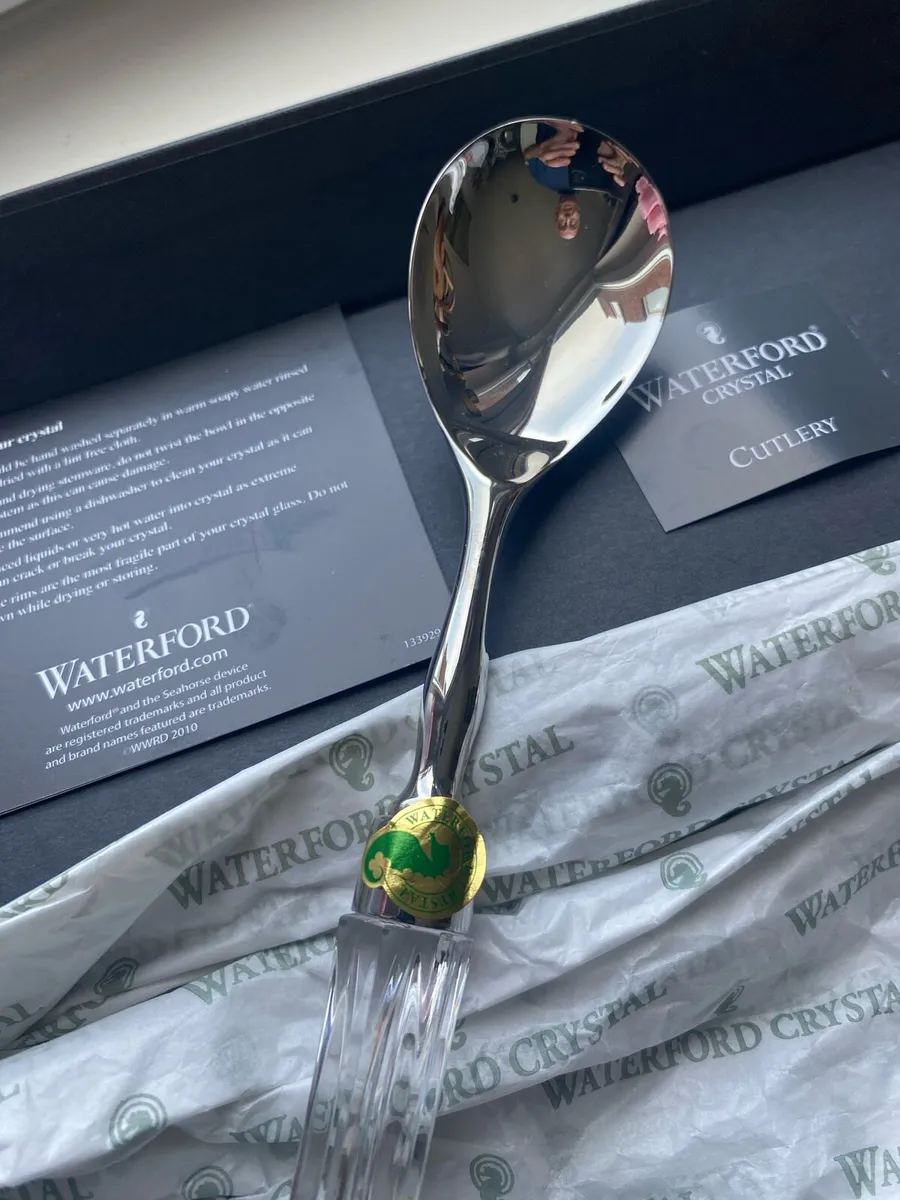 NEW-Waterford Crystal Lismore Pattern Salad Server - Image 2