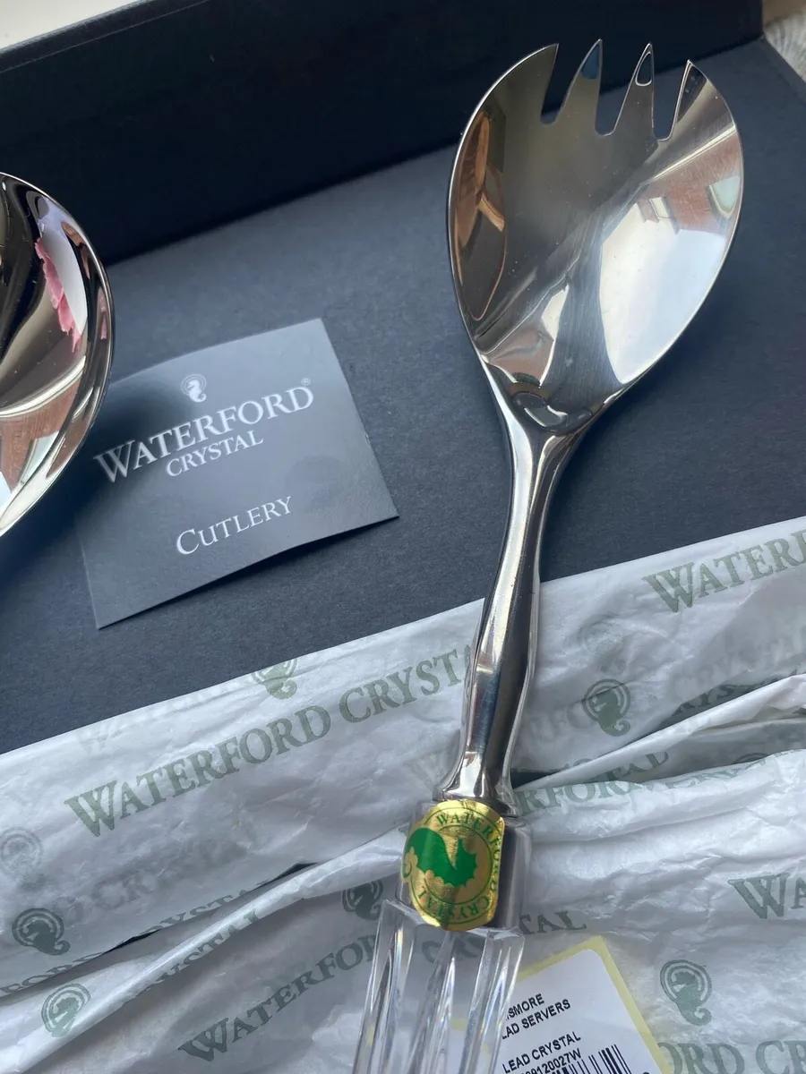 NEW-Waterford Crystal Lismore Pattern Salad Server - Image 3