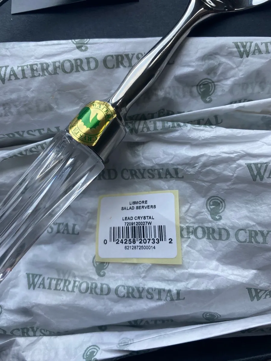 NEW-Waterford Crystal Lismore Pattern Salad Server - Image 4