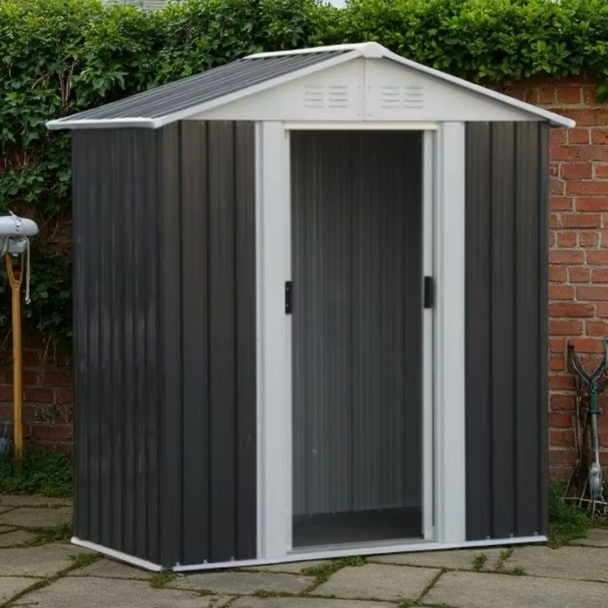 Metal Shed 5x3FT Apex Roof – Durable Outdoor Shed - Image 1