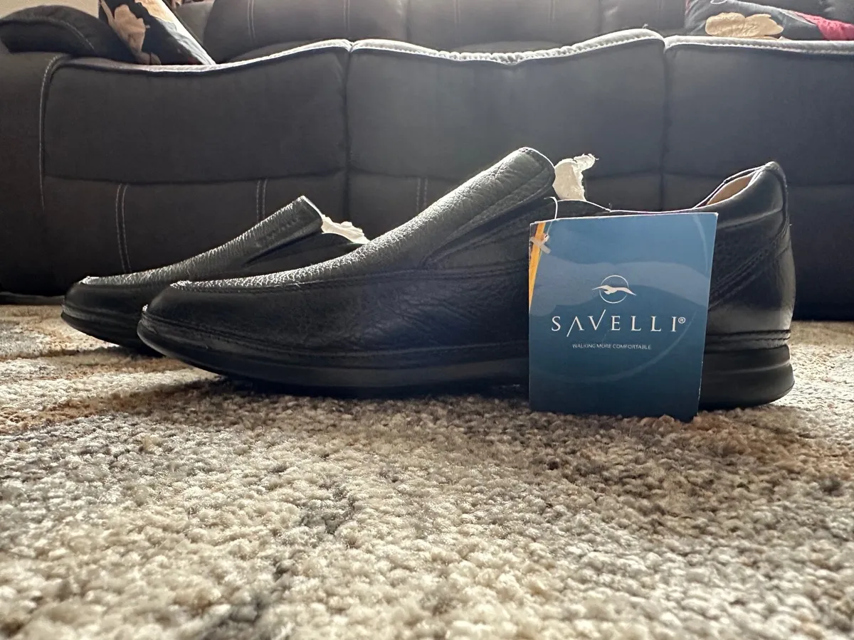 Savelli Black Leather Men’s Shoes - Image 1