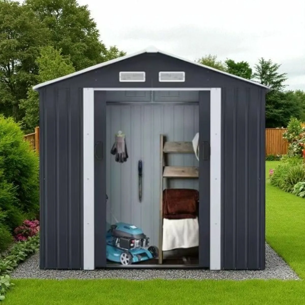 6x4FT Metal Garden Shed – Compact Outdoor Shed - Image 1