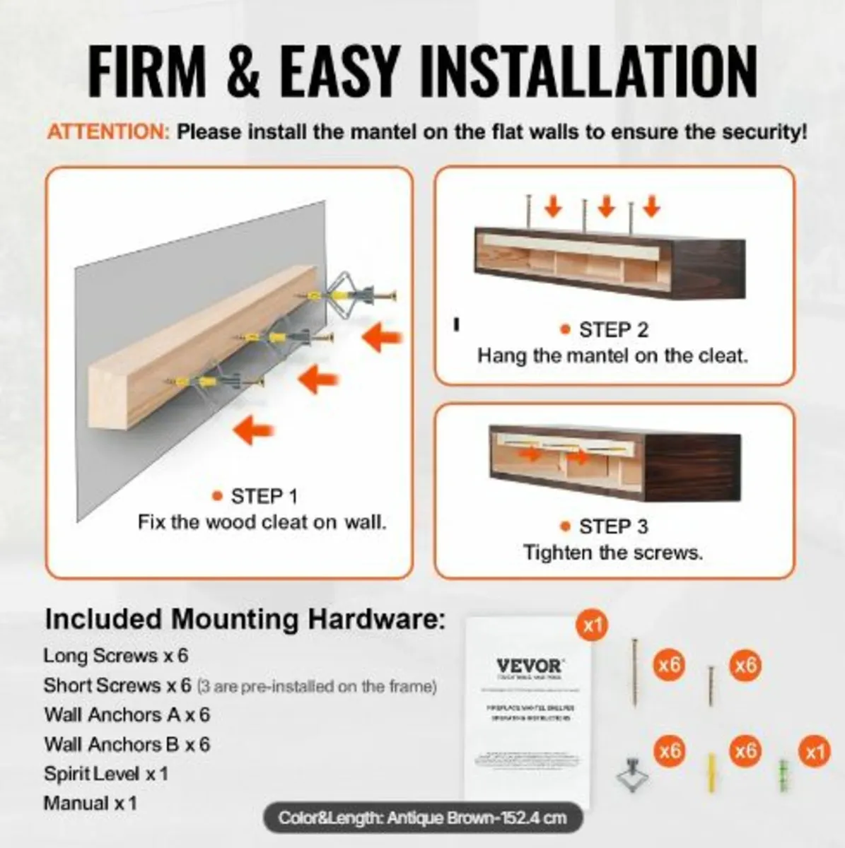 Fireplace Mantel Wood Shelf Floating - Image 3